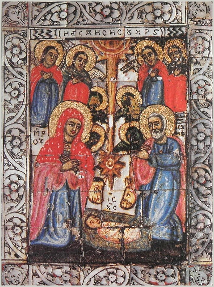 Переносная икона Рождества Христова. Монастырь Дионисиат, конец XVIII в.
